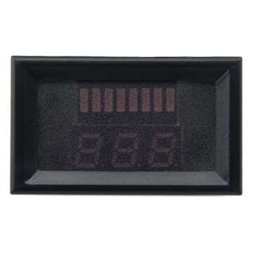 12-60V Digital Voltmeter Tester DC Panel Voltage Current Meter Tester Lead Acid Battery Capacity LED