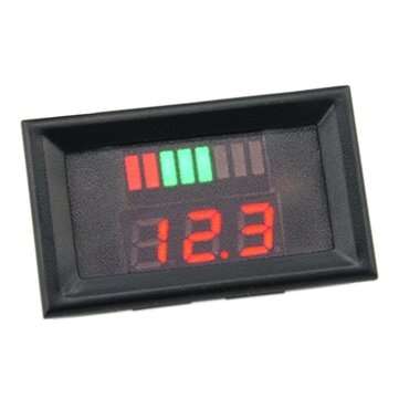 12-60V Digital Voltmeter Tester DC Panel Voltage Current Meter Tester Lead Acid Battery Capacity LED
