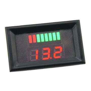 12-60V Digital Voltmeter Tester DC Panel Voltage Current Meter Tester Lead Acid Battery Capacity LED
