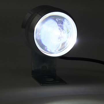 12-80V 10W LED Motorcycle Headlight White Auxiliary Lamp Aluminium Waterproof