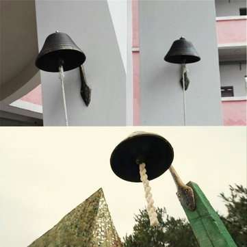 12CM Retro Cast Iron Dinner Doorbell Ring Bells Bracket Patio Coffee Wall Decorations Hand Bell