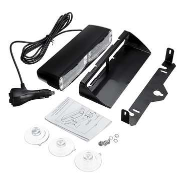 12LED RGB 12V 36W Car Auto Windshield Dashboard Emergency Warning Lamp Flashing Strobe Light 6 Color