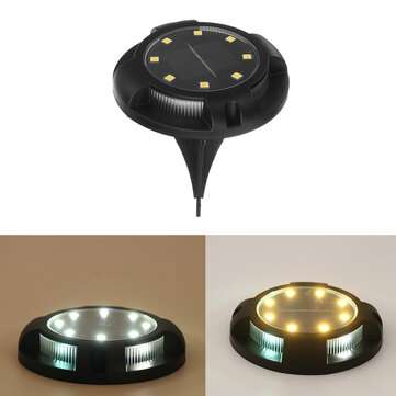 12LED Colorful Solar Ground Light Pathway Patio Garden Lawn Lamp Decking ... (COLOR.: BLUEWARMWHITE)