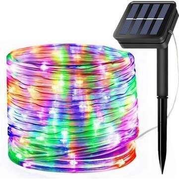 12m 50LED 8 Modes Solar String Lights Fairy Strip Yard Party Weddin... (LIGHT COLOR: COLOURFULLIGHT)