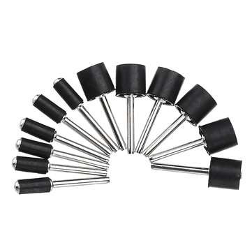 12pcs 1/8 Inch Shank Sanding Drum 12.7mm 6.3mm Rubber Mandrel Mini Drill Dremel Rotary Tool Accessor