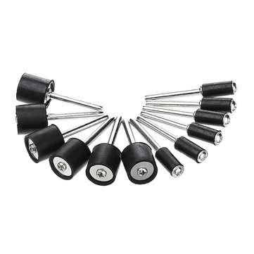 12pcs 1/8 Inch Shank Sanding Drum 12.7mm 6.3mm Rubber Mandrel Mini Drill Dremel Rotary Tool Accessor