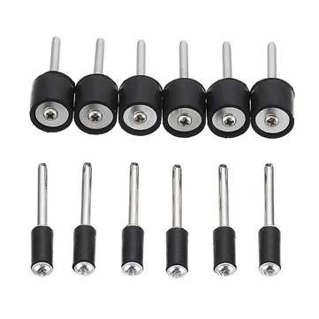 12pcs 1/8 Inch Shank Sanding Drum 12.7mm 6.3mm Rubber Mandrel Mini Drill Dremel Rotary Tool Accessor