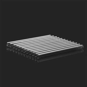 12Pcs 125mm Clear Borosilicate Glass Tube Blowing Pyrex Test Tube OD 10mm 2.2mm Thick Wall