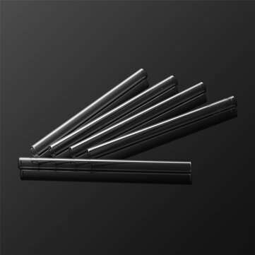 12Pcs 125mm Clear Borosilicate Glass Tube Blowing Pyrex Test Tube OD 10mm 2.2mm Thick Wall