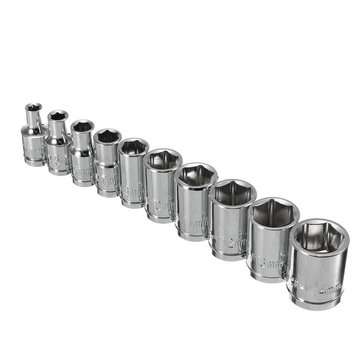 12pcs 1/4inch CR-V Metric Ratchet Wrench Socket Repair Tool Kit