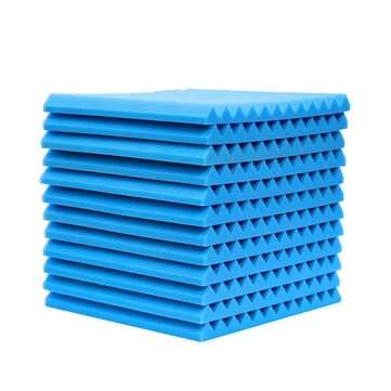 12pcs 30x30x2.5cm Acoustic Foam Soundproof Studio Foam Soundproofing Panels Cinema ... (COLOR: BLUE)
