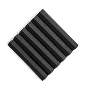 12Pcs 2x12x12 Inch Sound Foam Panels Acoustic Foam Tiles Wall Studio Soundproofing Panels Cinema Muf