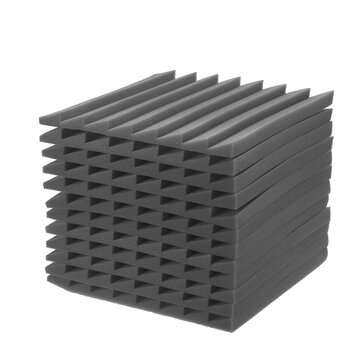 12Pcs 30x30x2.5cm Soundproofing Foam Acoustic Wall Panels Studio Soundproof Foam (COLOR: GREY)