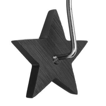 12Pcs Black Star Shower Curtain Hooks Hanging Hook Bathroom Decoration