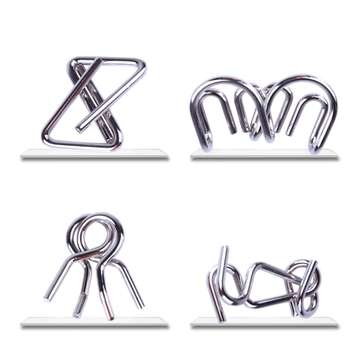 12Pcs Brain Puzzle Set Nine Link Set Early Childhood Education Puzzle Solution Ring Buckle Toys Kong