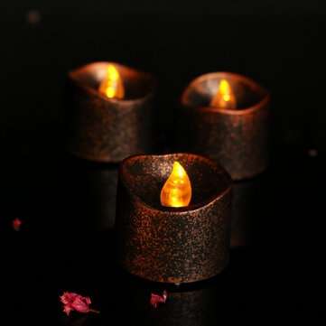 12PCS Christmas Halloween Flameless Candles LED Tea Lights Battery Operated Deco