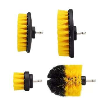 12Pcs Electric Drill Cleaning Brush With Sponge And Extend Attachment Tile Grout Power Scrubber Tub