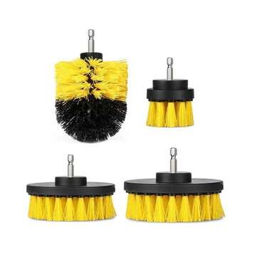 12Pcs Electric Drill Cleaning Brush With Sponge And Extend Attachment Tile Grout Power Scrubber Tub