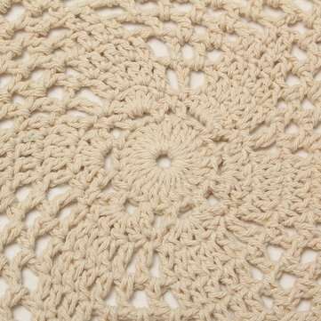 12Pcs Hand Crocheted Doilies Set DIY Round Beige Handmade Crochet Doilies Coasters Lot For Home Deco