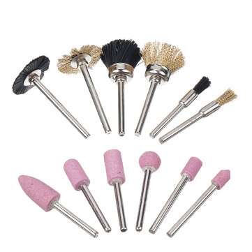 12Pcs Grinding Head Polishing Wheel Set  Rotary Brush Wire Wheel Brush Grinder Rotary Tool Accessori