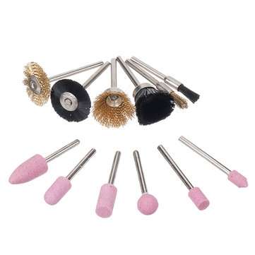 12Pcs Grinding Head Polishing Wheel Set  Rotary Brush Wire Wheel Brush Grinder Rotary Tool Accessori