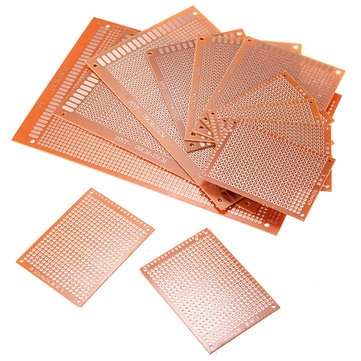 12pcs PCB Prototyping Printed Circuit Board Stripboard Prototype Breadboard With 4 Sizes
