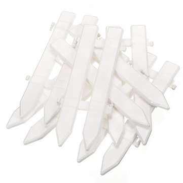 12PCS Plastic Fence Decorations White Home Christmas Xmas Tree Ornaments Miniature Border Grass Lawn