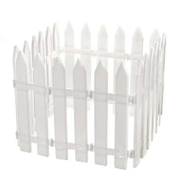 12PCS Plastic Fence Decorations White Home Christmas Xmas Tree Ornaments Miniature Border Grass Lawn