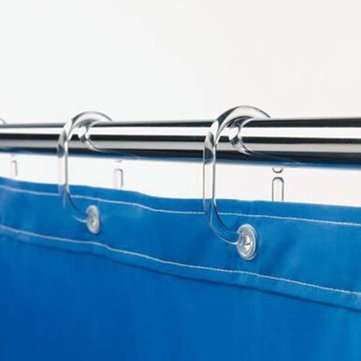 12Pcs Shower Curtain Hooks Plastic Bathroom Shower Curtain Rings Deformable Hanging Hook