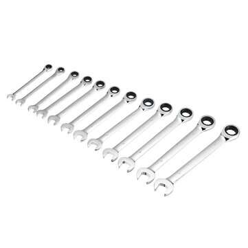 12Pcs Ratchet Combination Metric Wrench Set Hand Tools Car Repair Wrench Key Set