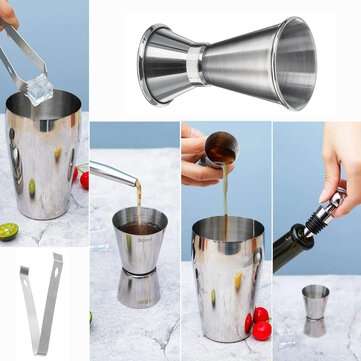12Pcs Stainless Cocktail Making Set Mixer Martini Maker Bar Strainer Bartender