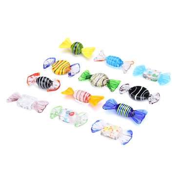 12Pcs Vintage Murano Glass Sweets Candy Christmas Decorations Kids Ornament