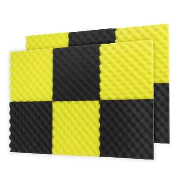 12Pcs Sound-Proof Foam Tile Acoustic Studio Board Set to Cover The Sound