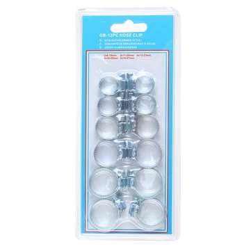 12Pcs Stainless Steel Clip Fuel Gas Water Hose Clamp Worm Drive Pipe Tube Clips