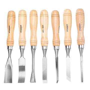 12PCS Wood Turning Carving Tool Set Chrome Vanadium Steel Wood Carving Chisels Blade Woodworking Too