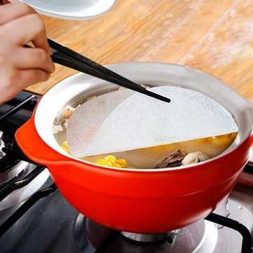 12pcs/Bag Kitchen Oil Film Soup Food Oil Absorbing Cotton Kitchen Paper of Oil Absorption Cooking To