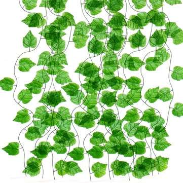 12Pcs/Pack Artificial Greenery Vine Artificial Ivy Leaves Hanging for Home Bathroom Garden Wedding P