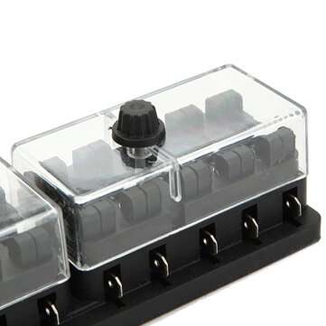 12V 10 Way Car Truck Vehicle Automotive Blade Fuse Box Holder Circuit ATO ATC
