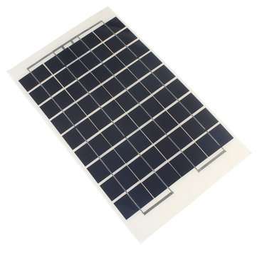 12V 10W 38 X 22 CM PolyCrystalline Transparent Epoxy Resin Solar Panel With Alligator Clip Wire
