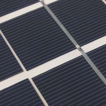 12V 10W 38 X 22 CM PolyCrystalline Transparent Epoxy Resin Solar Panel With Alligator Clip Wire