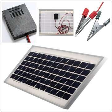 12V 10W 330 x 300 x 20mm Polycrystalline Solar Panel With 2M Cable