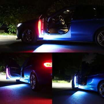12V 120CM RGB LED Strip Lights Auto Flexible Waterproof Car Door Decoration Atmosphere Warning Strea