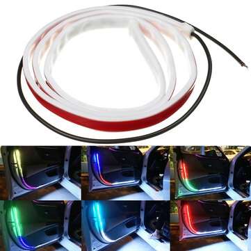 12V 120CM RGB LED Strip Lights Auto Flexible Waterproof Car Door Decoration Atmosphere Warning Strea
