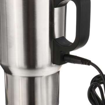 12V 13.5oz Electric Car Heated Stainless Steel Tumbler Insulated Mug Travel Cup