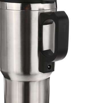 12V 13.5oz Electric Car Heated Stainless Steel Tumbler Insulated Mug Travel Cup