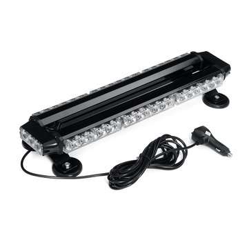12V 144W 42 LED Amber Double Side Traffic Advisor Strobe Flash Light Bar Emergency Light Magnetic Un