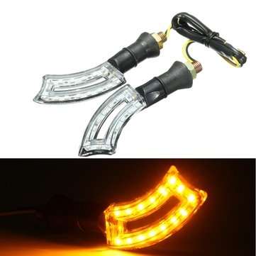 12V 15 LED Motorcycle Turn Signal Indicator Light Lamp Amber Universal (COLOR.: YELLOW)