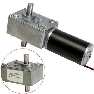 12V 160rpm Reduction Motor Worm Gear Double Shaft DC Motor Cear-box Motor