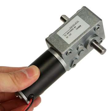 12V 160rpm Reduction Motor Worm Gear Double Shaft DC Motor Cear-box Motor