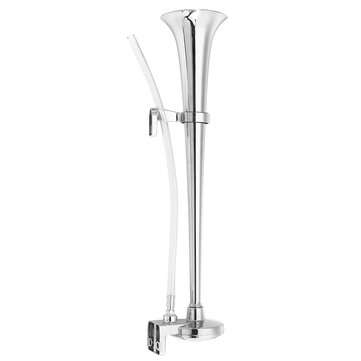 12V 178db Trumpet Air Horn With Compressor Super Loud Single Chrome Universal For Boat Train Car